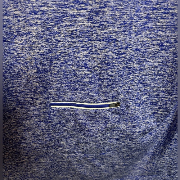 Tangerine Heathered Blue Pullover with Neon Trim - Picture 3 of 5